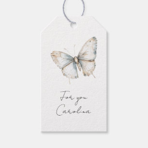Hübsches White Butterfly-Brautparty Geschenkanhänger