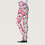 Hübsches Winter Rosa Blumenmuster Leggings<br><div class="desc">Hübsche Winter Rosa Blumenmuster Leggings</div>