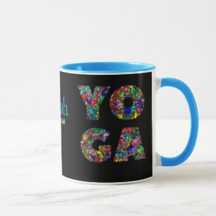 Hübsches Yoga-Geschenk Tasse mit Individuelle Name