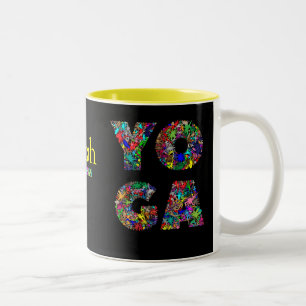 Hübsches Yoga-Geschenk Tasse mit Individuelle Name