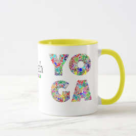 Hübsches Yoga-Geschenk Tasse mit Individuelle Name