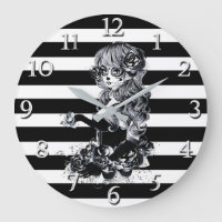 Hübsches ZuckerkulGirl, schwarz und weiß gestriche