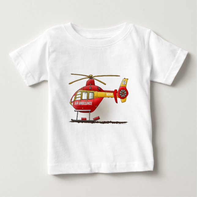 Hubschrauber Ambulance Baby T - Shirt (Vorderseite)