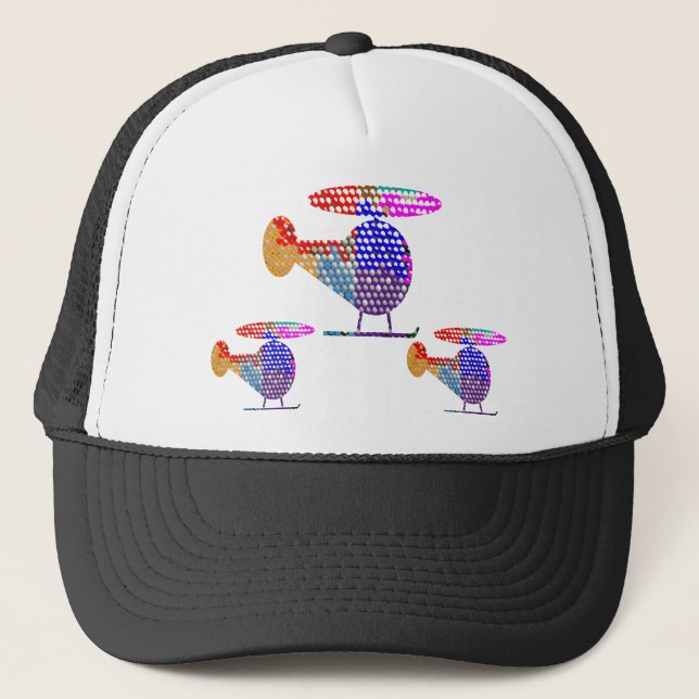 HUBSCHRAUBER-ANZEIGE TRUCKERKAPPE (Vorderseite)