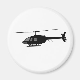 Hubschrauber-Chopper-Silhouette fertigen Farbe Magnet