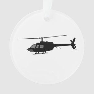 Hubschrauber-Chopper-Silhouette fertigen Farbe Ornament