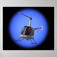 Hubschrauber druckt Coolen Chopper Pilot Druckplak