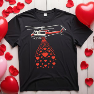 Hubschrauber fallen Herzen für die Liebe ab T-Shirt