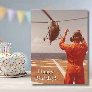 Hubschrauber Flugzeug Foto Coole Luftfahrt Geburts Postkarte