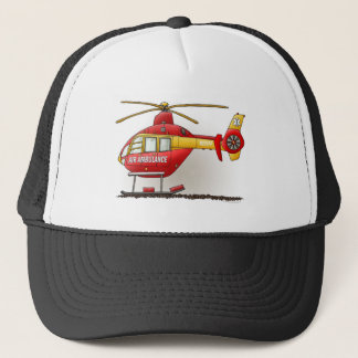 Hubschrauber-Krankenwagen-Hut Truckerkappe