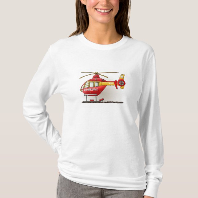 Hubschrauber-Krankenwagen T-Shirt (Vorderseite)