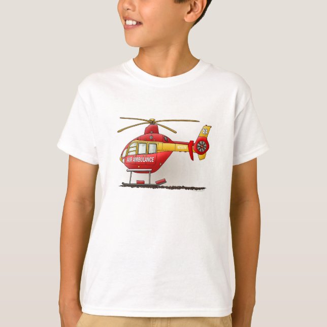 Hubschrauber-Krankenwagen T-Shirt (Vorderseite)