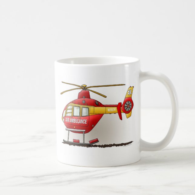 Hubschrauber-Krankenwagen-Tasse Tasse (Rechts)