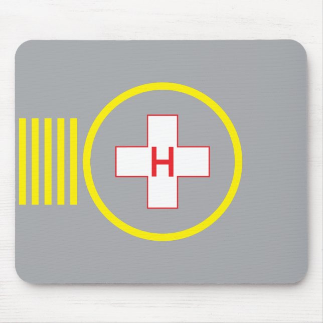 Hubschrauber-Landeplatz Mausunterlage-Krankenhaus Mousepad (Vorne)