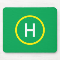 Hubschrauber-Landeplatz Mousepad festes Grün