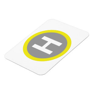 Hubschrauber-Landeplatz Zeichen Magnet