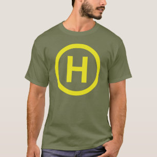 Hubschrauber-Landeplatz Zeichen T-Shirt