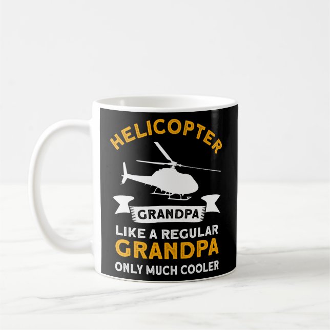 Hubschrauber Opa - Flugzeughubschrauberpilot Avi Kaffeetasse (Links)