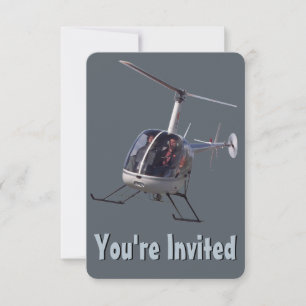 Hubschrauber-Party Einladungen-Hubschrauber-RSVP-K Einladung