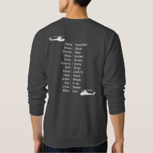 Hubschrauber-Pilot Phonetisch-Alphabet Luftfahrt-D Sweatshirt