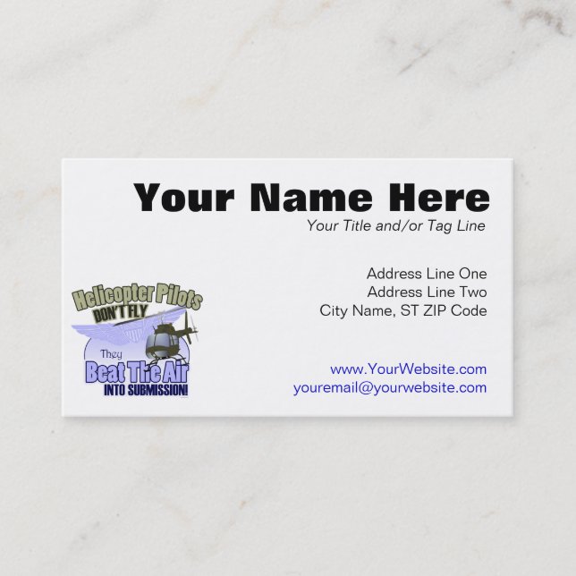 Hubschrauber-Piloten fliegen nicht… [OH-58] Visitenkarte (Vorderseite)