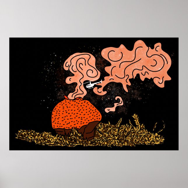 Hubschrauber Puffball Mushroom Poster (Vorne)