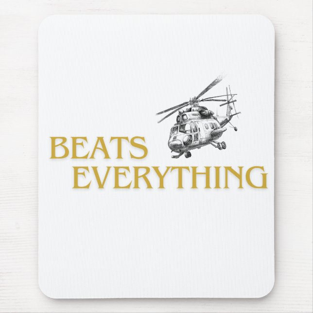Hubschrauber schlagen alles mousepad (Vorne)