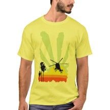 Hubschrauber und Sonnenuntergang
