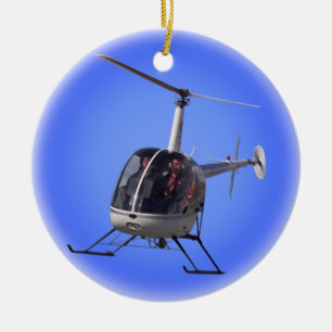 Hubschrauber-Verzierungs-personalisierter Chopper Keramik Ornament