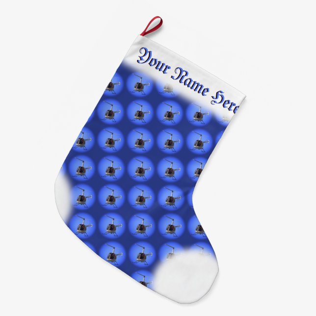 Hubschrauber Weihnachtsbaum Strumpf Hubschrauber S Großer Weihnachtsstrumpf (Vorderansicht (hängend))