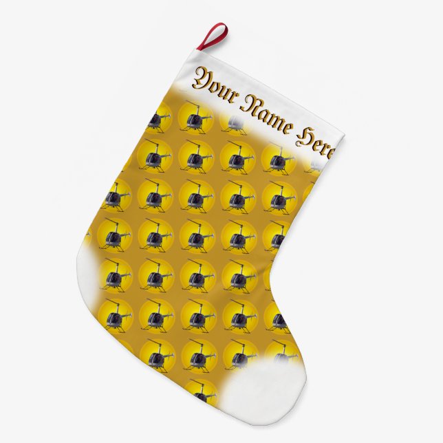 Hubschrauber Weihnachtsbaum Strumpf Hubschrauber S Großer Weihnachtsstrumpf (Vorderansicht (hängend))