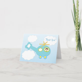 Hubschrauber, Wolken, Baby-Dusche Vielen Dank Dankeskarte