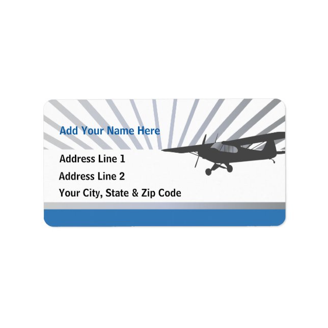 Hubschrauberflugzeug Adressaufkleber (Vorne)