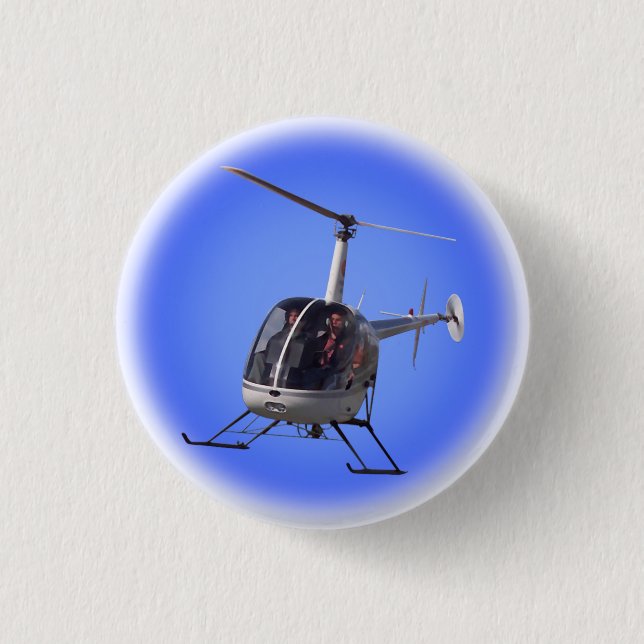 Hubschrauberknopf / Cooler Hubschrauberknopf Butto Button (Vorderseite)