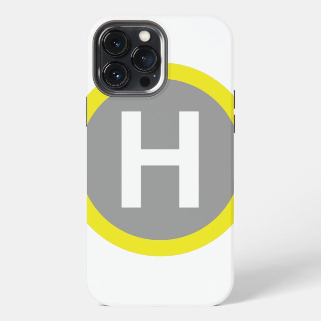 Hubschrauberlandeplatz-Schild iPhone Hülle (Rückseite)