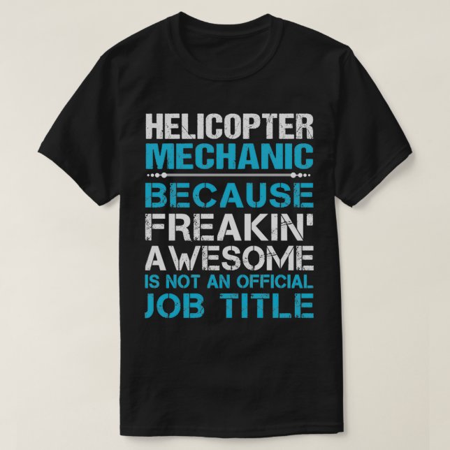 Hubschraubermechanik Phantastisches Spendenstück T-Shirt (Design vorne)