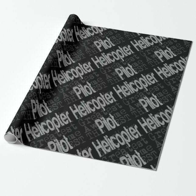 Hubschrauberpilot Geschenkpapier (Ungerollt)