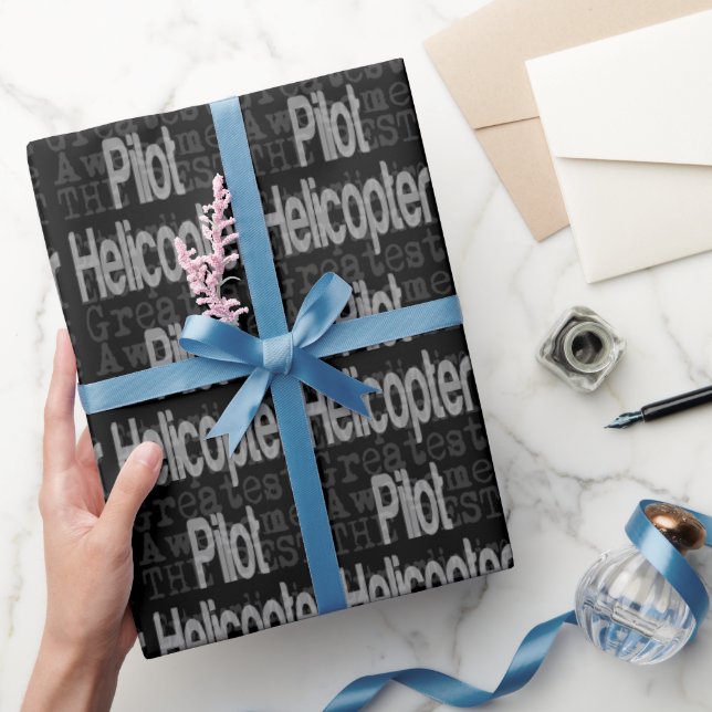 Hubschrauberpilot Geschenkpapier (Schenken)