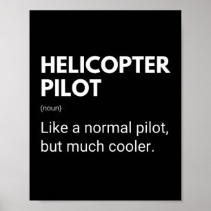 Hubschrauberpilot Lustiger Spruch Poster