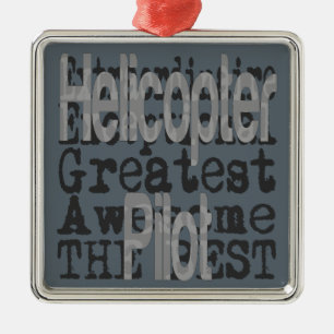 Hubschrauberpilot Ornament Aus Metall