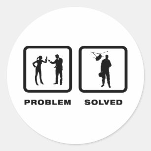 Hubschrauberpilot Runder Aufkleber