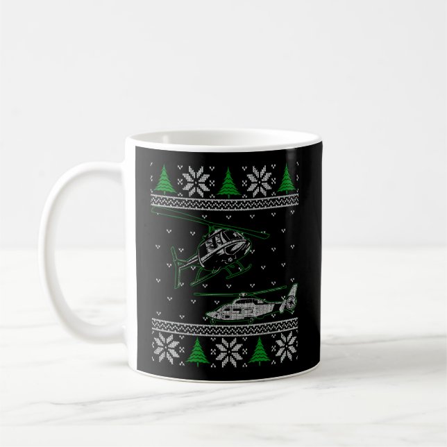 Hubschrauberpilot Ugge Christmas Sweater Chopper A Kaffeetasse (Links)