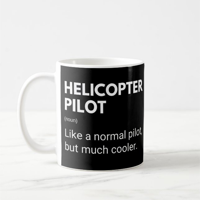 Hubschrauberpilot wie ein normaler Pilot, aber Coo Kaffeetasse (Links)