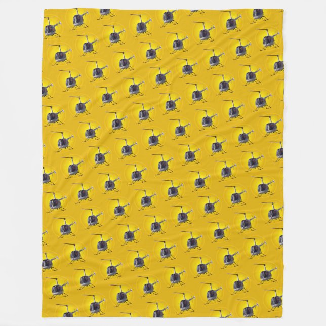 Hubschrauberschuh Coole Hubschrauberdecke Fleecedecke (Vorderseite)