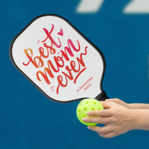 Hübschste Mutter Aller Zeiten Rot-Weiß-Bürstenschr Pickleball Schläger