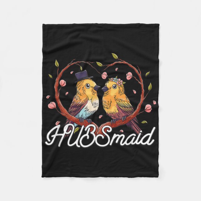 Hubsmaid Bride Funny Future Ehefrau Spaß Wedding B Fleecedecke (Vorderseite)