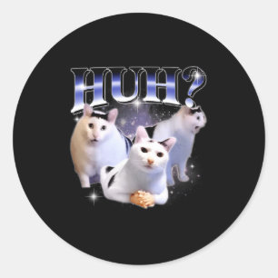 Huch lustige dankbare Katze Stud seltsam Bootleg s Runder Aufkleber