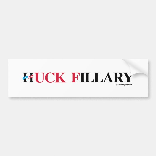 Huck Fillary - - Anti-Hillary - .png Autoaufkleber (Vorne)