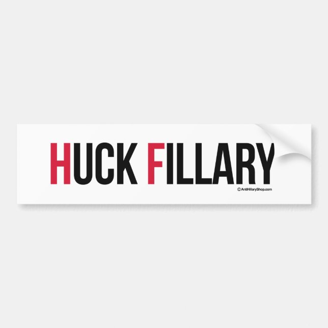Huck Fillary - AntiHillary Anti-Hillary - .png Autoaufkleber (Vorne)