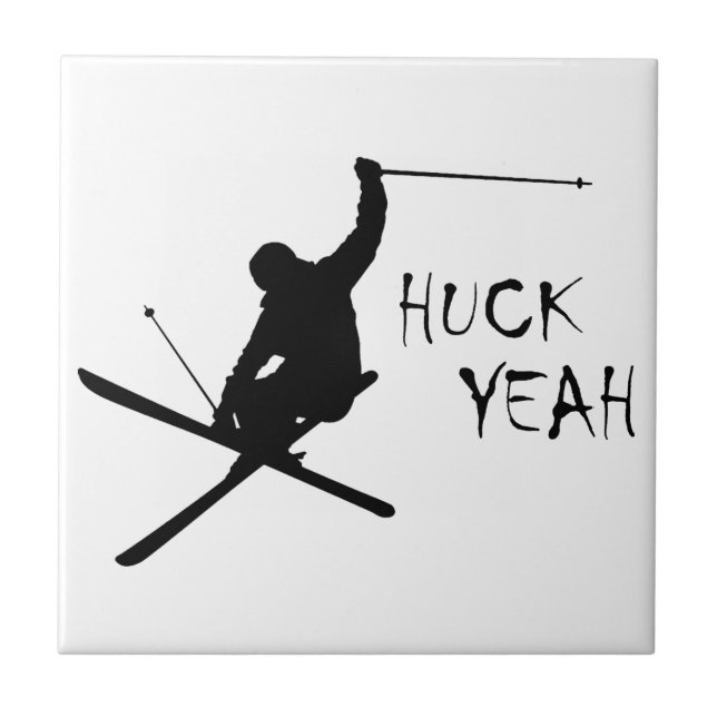 Huck Yeah (Ski) Fliese (Vorderseite)